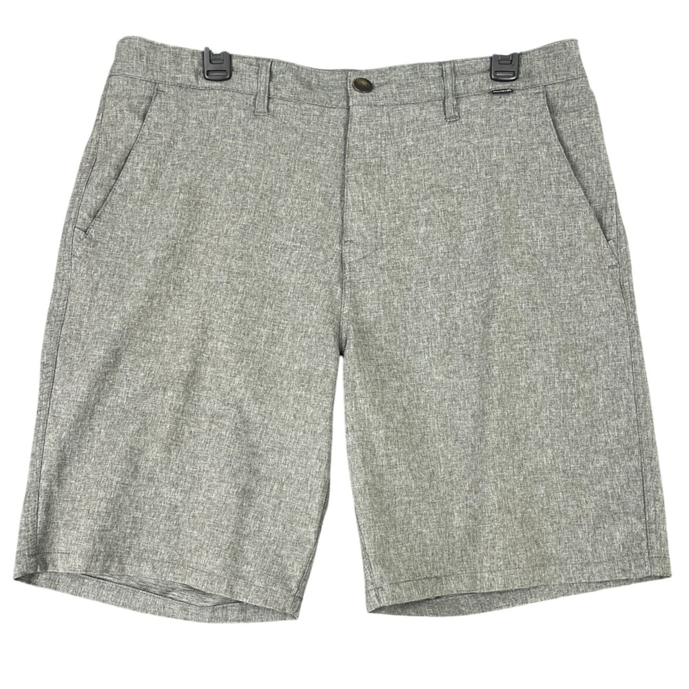 Hurley Stretch Hybrid Walk Shorts Mens 34 Heather Gray Casual Performance